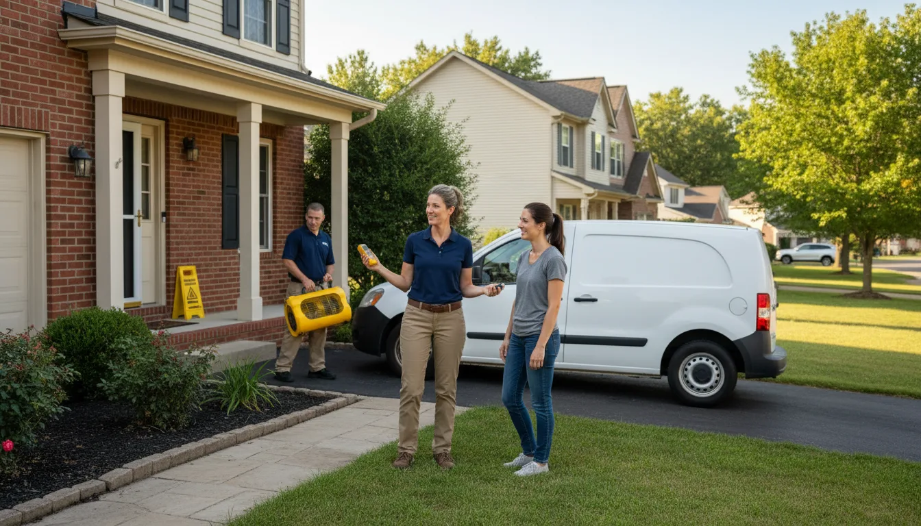 Residential water damage restoration in Boody, IL